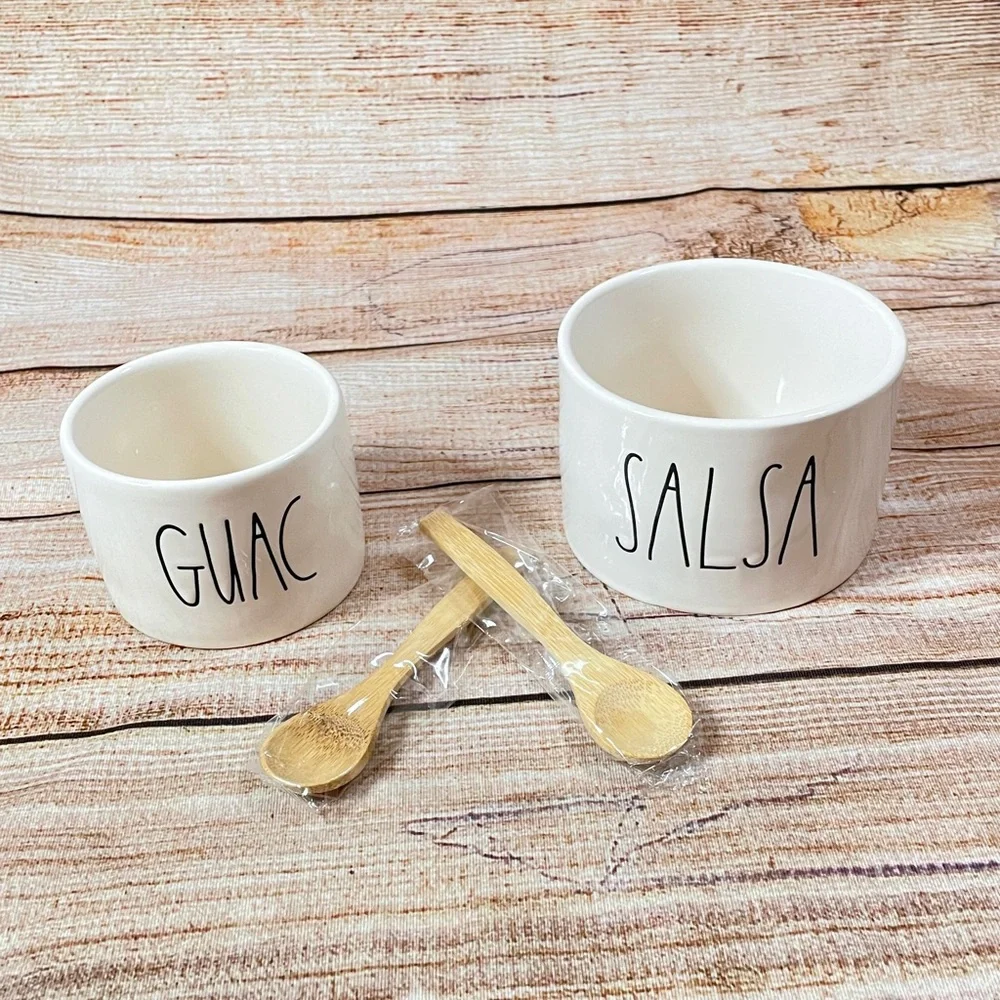 Rae Dunn NWT Artisan “Guac and Salsa” Bowls